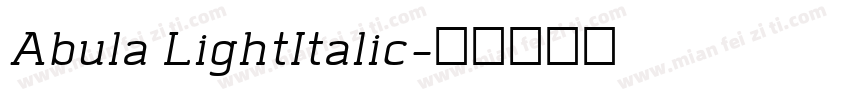 Abula LightItalic字体转换